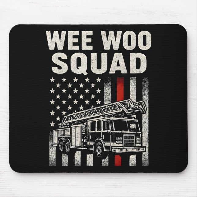 Tapis De Souris Funny Firefighter Art For Men Women Kids Fire Truc (Devant)