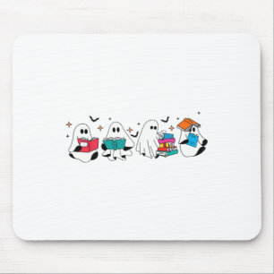 Tapis De Souris Funny Ghost Lecture Livres Enseignant Halloween Éf