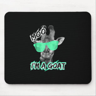 Tapis De Souris Funny Giraffe Moo Dans le zoo de Goat