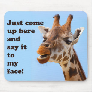 Tapis De Souris Funny Giraffe Mousepad