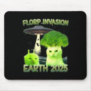 Tapis De Souris Funny Glerp Glorp Funny Alien Chat Mème Vintage