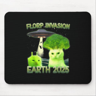 Tapis De Souris Funny Glerp Glorp Funny Alien Chat Mème Vintage