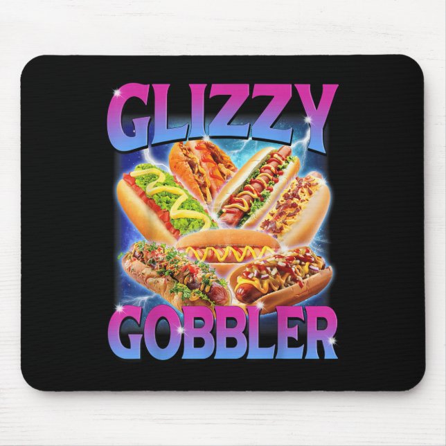 Tapis De Souris Funny Glizzy Gobbler mème Hilarious Hot Dog Glizzy (Devant)