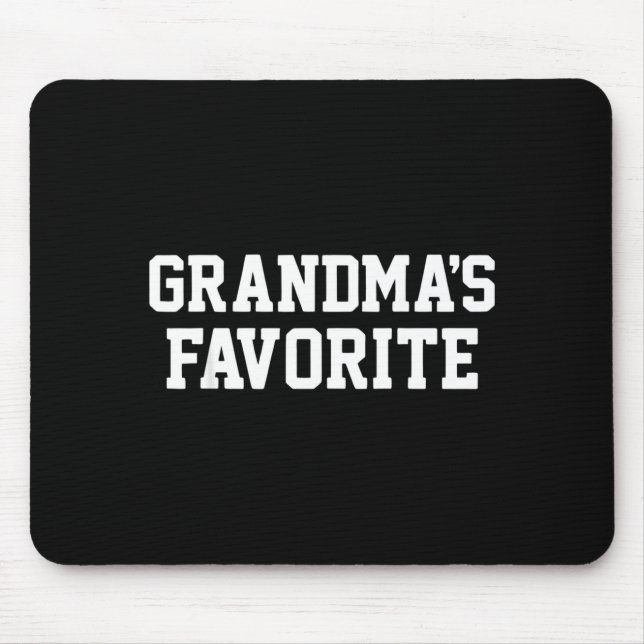 Tapis De Souris Funny Grandma's Favorite Black Modern Clic Crew  (Devant)