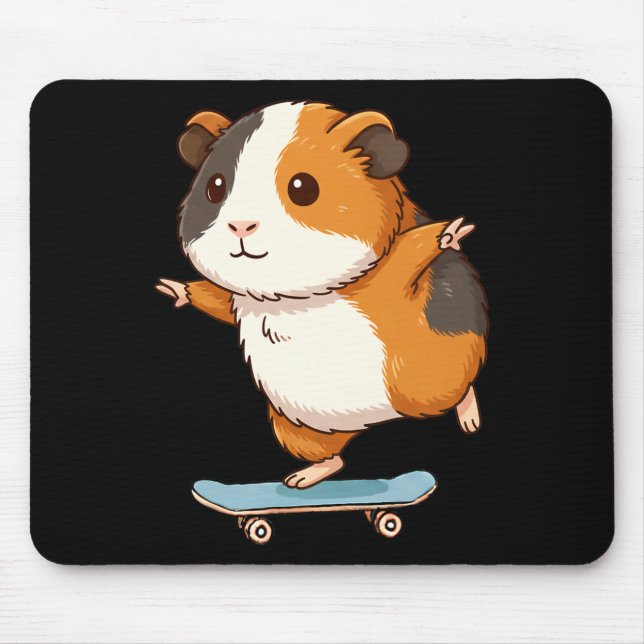 Tapis De Souris Funny Guinea G Skater Skateboard Ballerina Zoo Boy (Devant)