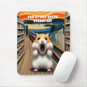 Tapis De Souris Funny Hamster hurle dans le style d'Edvard Munch