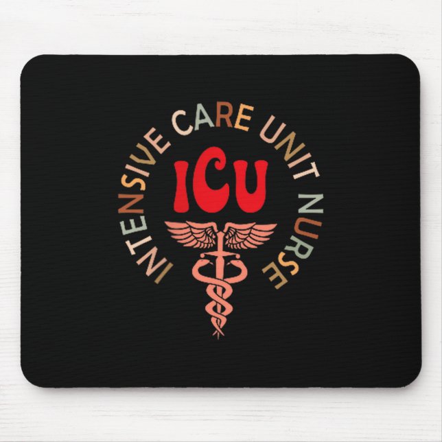 Tapis De Souris Funny Icu Nurse Intensive Care Unit Nurse Emergenc (Devant)