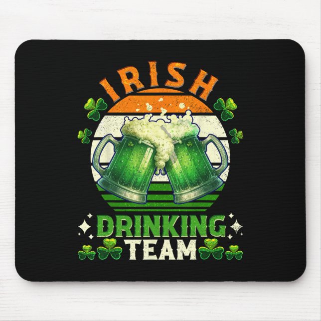Tapis De Souris Funny Jour de la Saint Patrick Irish Beer Drick Te (Devant)