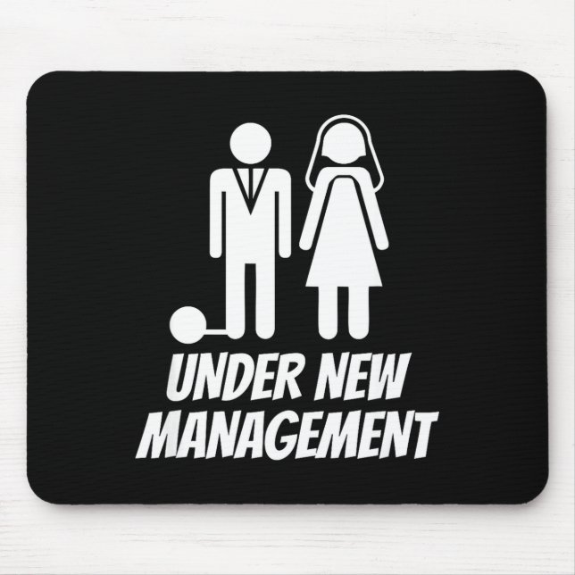 Tapis De Souris Funny Just Married , Fun Newlywed Gag For Men  (Devant)