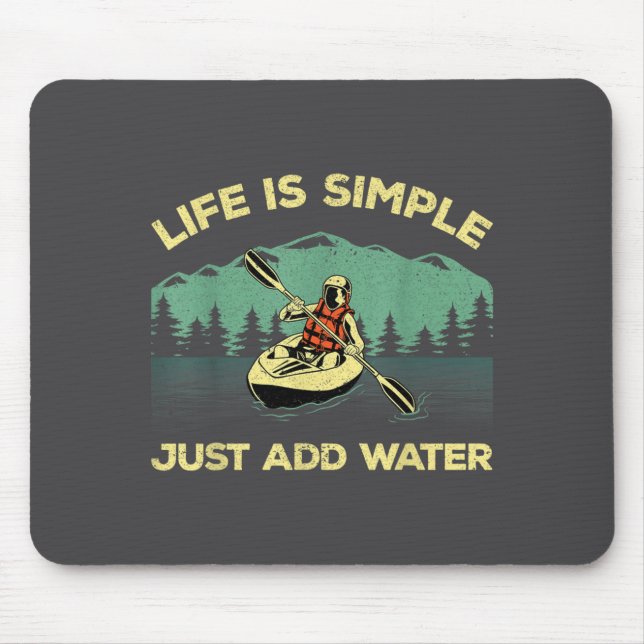 Tapis De Souris Funny Kayaking Design For Men Women Paddling Canoe (Devant)