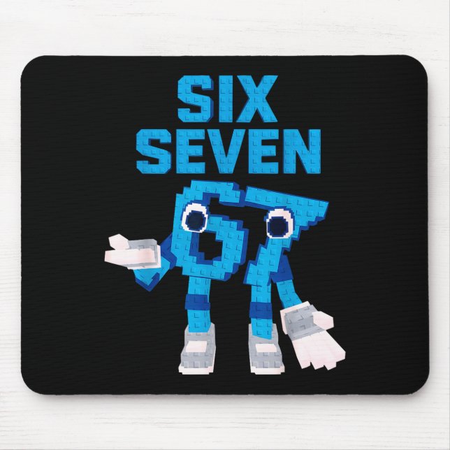 Tapis De Souris Funny Kid Meme Six Seven 6 7 Italian Brainrot Bruh (Devant)