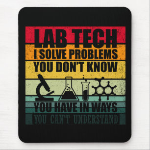 Tapis De Souris Funny lab tech cite laboratoire technicien humour