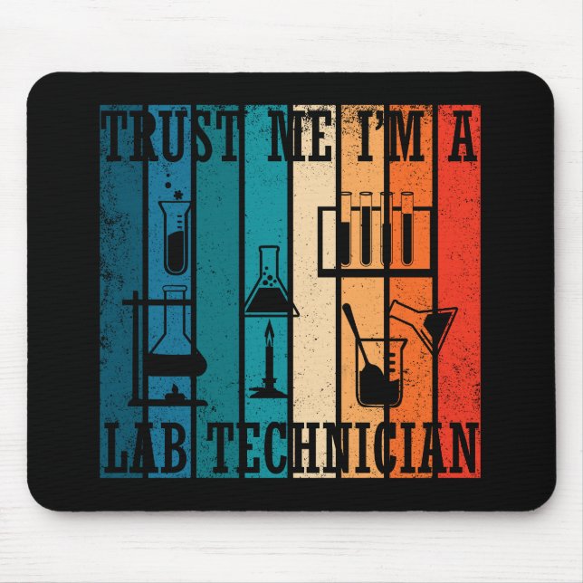 Tapis De Souris Funny laboratoire technique vintage laboratoire te (Devant)