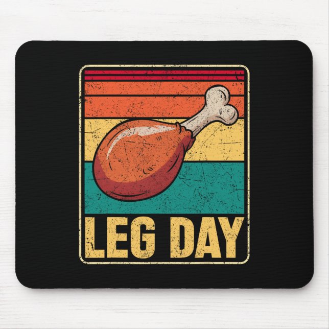 Tapis De Souris Funny Leg Day Costume Turkey Day Pilgrim Thanksgiv (Devant)