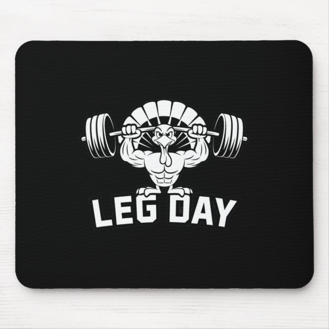 Tapis De Souris Funny Leg Day Thanksgiving Turkey Deadlifting Dead (Devant)