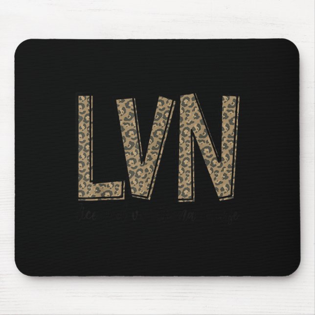 Tapis De Souris Funny Leopard Lvn Happy Licensed Vocational Nurse  (Devant)
