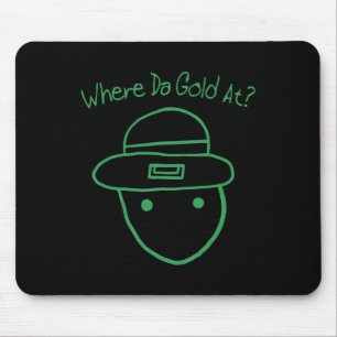 Tapis De Souris Funny Leprechaun Amateur Sketch meme Irish St Part