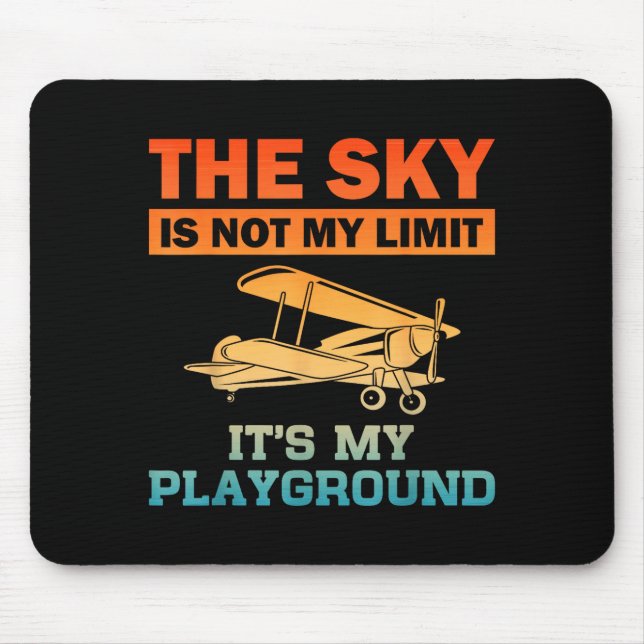 Tapis De Souris Funny Lot Design For Men Women Aviation Airplane L (Devant)