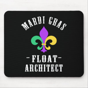Tapis De Souris Funny Mardi Gras Float Architecte Fleur De Lis