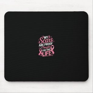 Tapis De Souris Funny Mastectomie Cancer du sein guerrier