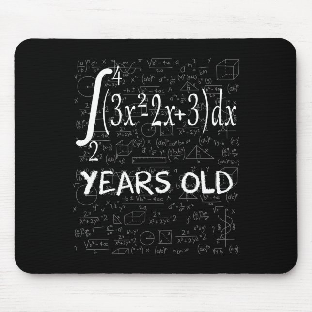 Tapis De Souris Funny Math Geek 50 Years Old 50th Birthday Integra (Devant)