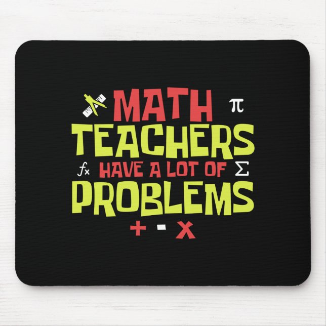 Tapis De Souris Funny Math Teacher | Math Joke | Custom Name (Devant)