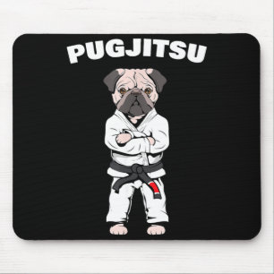 Tapis De Souris Funny Mignon Pug Jiu Jitsu Ceinture Noire Bjj Jiuj