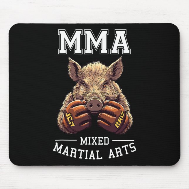 Tapis De Souris Funny Mixed martial art Boar Thai Boxing Cage Comb (Devant)