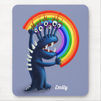 Tapis De Souris Funny Monster Pride Nom arc-en-ciel