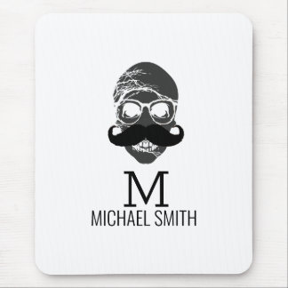 Tapis De Souris Funny Mustache Monogramme #2