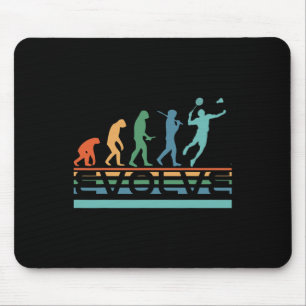 Tapis De Souris Funny Nerdy Evolve Dminton Player Evolution Sports