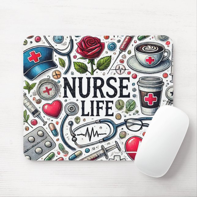 Tapis De Souris Funny Nurse Life (Avec souris)