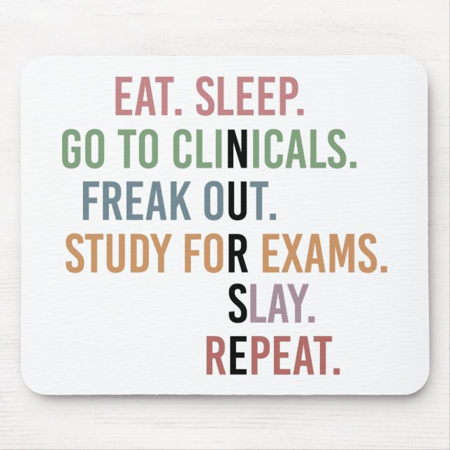 Tapis De Souris Funny Nursing School Student Future Nurse (Devant)