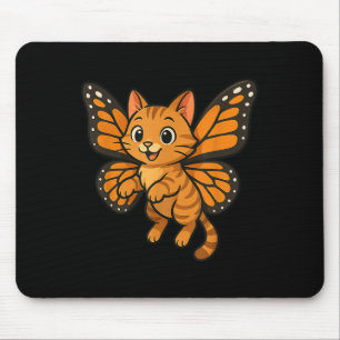 Tapis De Souris Funny Orange Chat Monarch Papillon papillon Maman 
