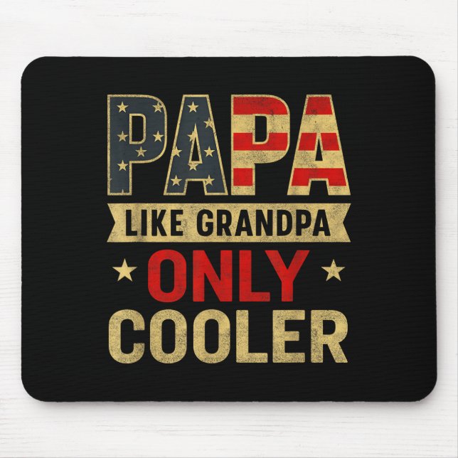 Tapis De Souris Funny Papa Art For Grandpa From Grandkids Father's (Devant)