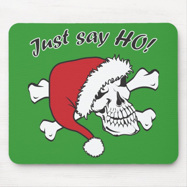 Tapis De Souris Funny Père Noël Skull (Devant)