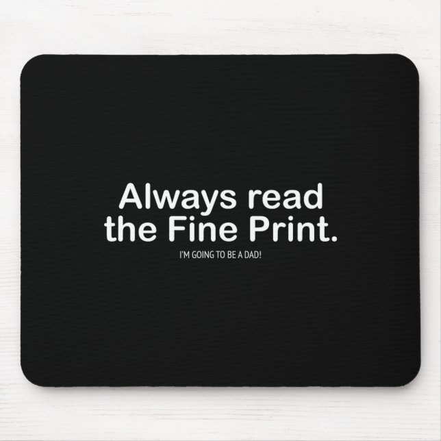 Tapis De Souris Funny Pregnancy Announcemen For New Dads  (Devant)