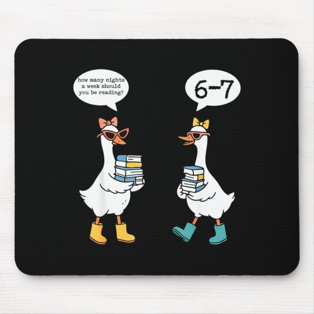 Tapis De Souris Funny Reading 67 Six Seven Meme Goose Teacher Book (Devant)