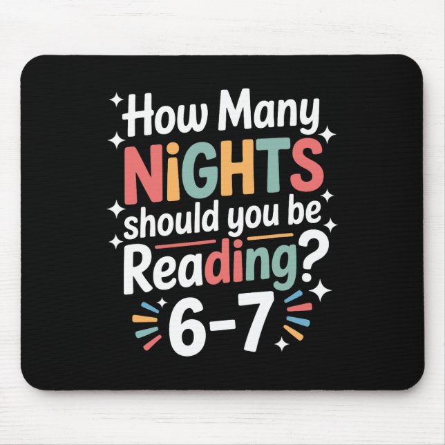 Tapis De Souris Funny Reading 6 7 Six Seven Meme English Teacher B (Devant)
