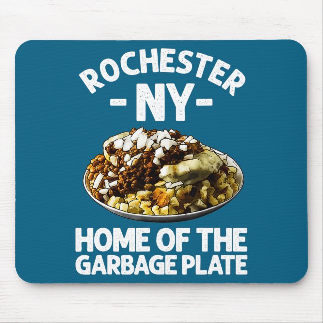 Tapis De Souris Funny Rochester Ny Garbage Plate Gift Cool New Yor (Devant)