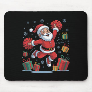 Tapis De Souris Funny Santa Cheering Cheerleading Christmas Xmas P