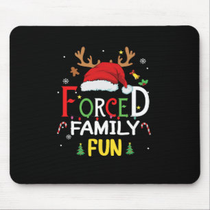 Tapis De Souris Funny Santa Hat Forcé Famille Amusante Sarcastique