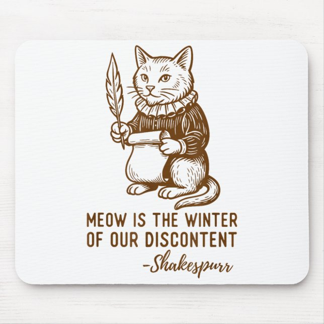 Tapis De Souris Funny Shakespeare Quote Cat Shakespurr  (Devant)