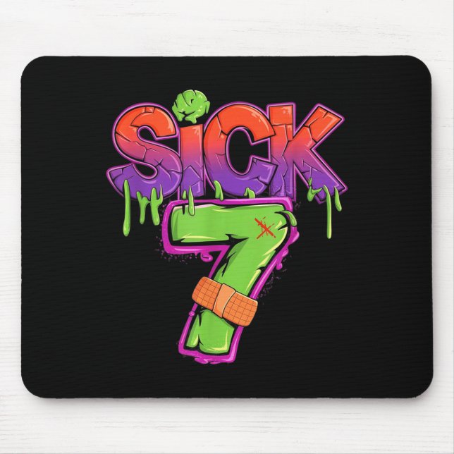 Tapis De Souris Funny Sick Seven 67 Funny Meme Sick Of 7  (Devant)