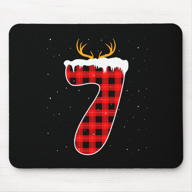 Tapis De Souris Funny Six Seven 6 7 Meme 67 Christmas Red Plaid Xm (Devant)