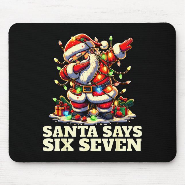Tapis De Souris Funny Six Seven Christmas 6-7 Meme Santa 6 7 Santa (Devant)