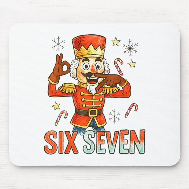 Tapis De Souris Funny Six Seven Meme Christmas Nutcracker Men Wome (Devant)