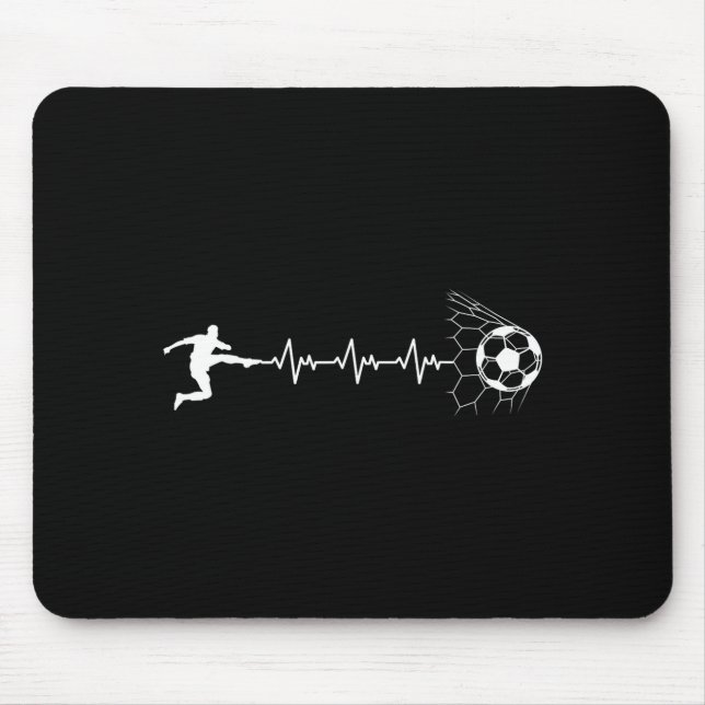 Tapis De Souris Funny Soccer Player Heart Pulse Graphic Srt Footba (Devant)
