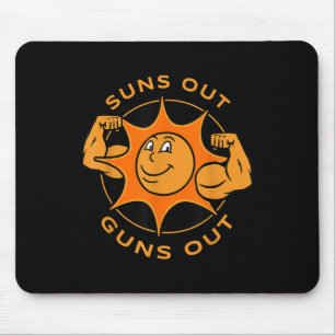 Tapis De Souris Funny Suns Sortir Des Armes À Feu Cadeau Été Pour