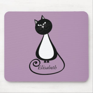 Tapis De Souris Funny tendance whimsical dessin animé chat personn